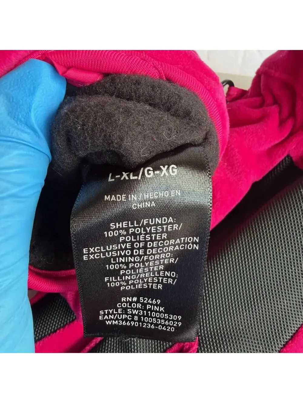 SWISSTECH Padded‎ Fleece Lined Gloves Women's L-XL Pink Water Resistant